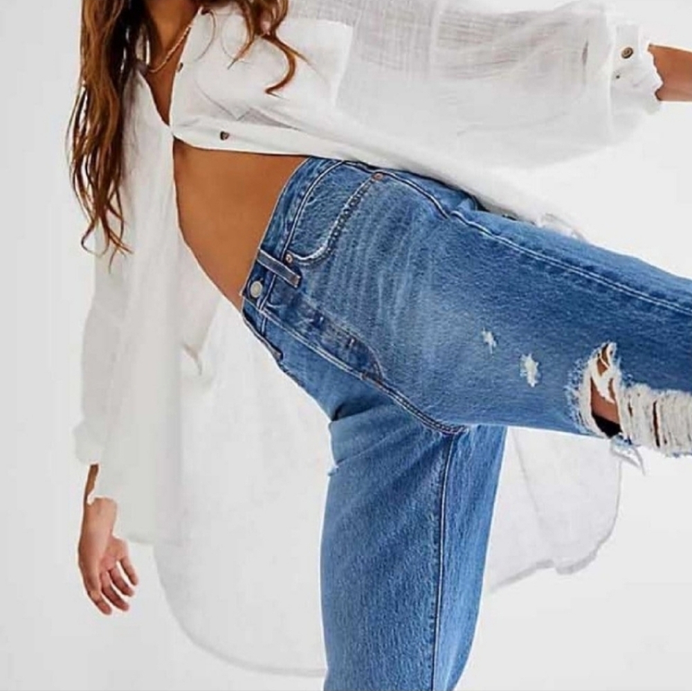 Levi's Wedgie Icon High Rise Athens Asleep Jeans  sz 27 - Picture 12 of 14